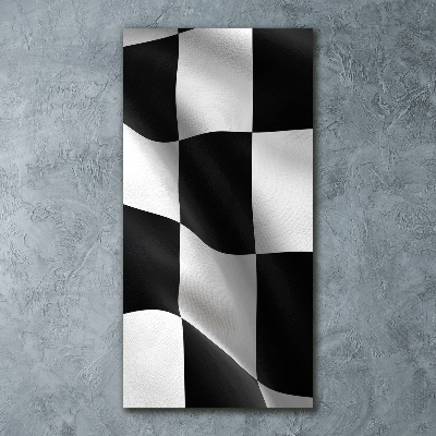 Acrylbild vertikal Zielflagge