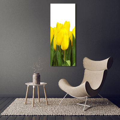 Bild auf Acrylglas vertikal Gelbe Tulpen