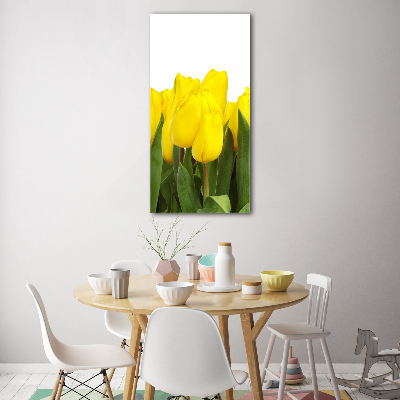 Bild auf Acrylglas vertikal Gelbe Tulpen