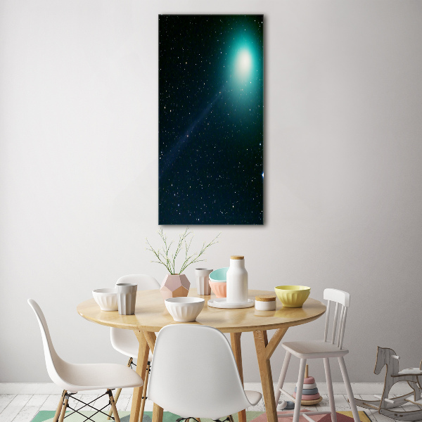 Modernes Acrylbild vertikal Galaxis