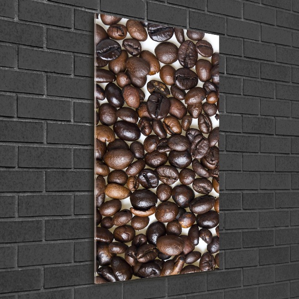 Modernes Acrylbild vertikal Kaffeebohnen