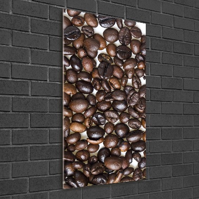 Modernes Acrylbild vertikal Kaffeebohnen