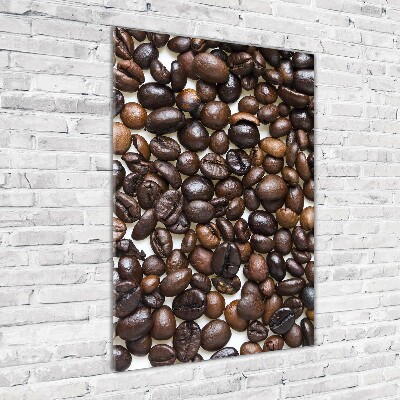 Modernes Acrylbild vertikal Kaffeebohnen