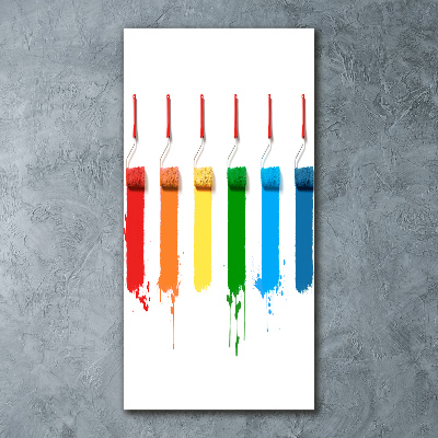 Plexiglasbilder vertikal Farbrollen