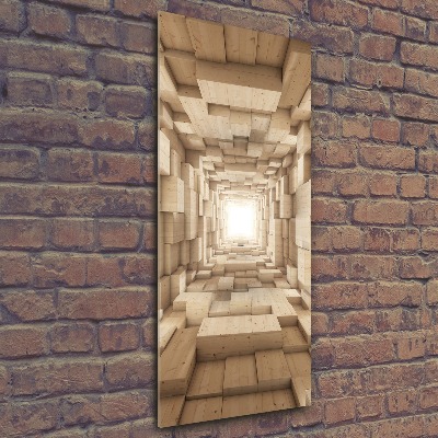 Modernes Acrylbild vertikal Bunte Stoffe