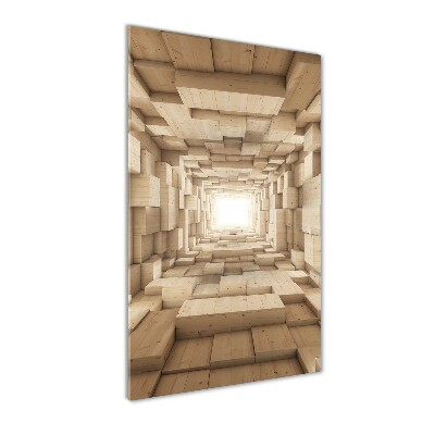 Modernes Acrylbild vertikal Bunte Stoffe