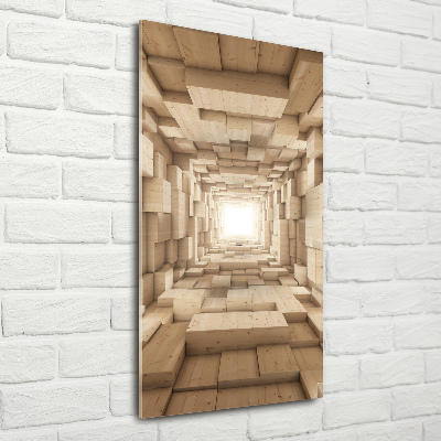 Modernes Acrylbild vertikal Bunte Stoffe