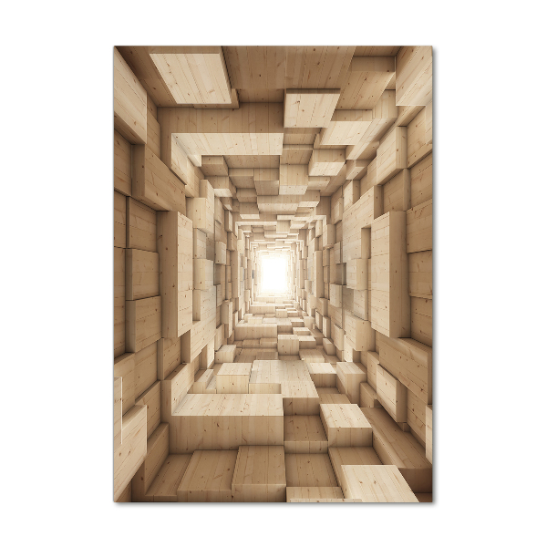 Modernes Acrylbild vertikal Bunte Stoffe