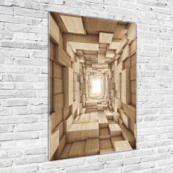 Modernes Acrylbild vertikal Bunte Stoffe