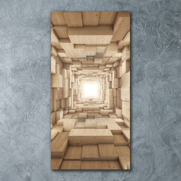 Modernes Acrylbild vertikal Bunte Stoffe