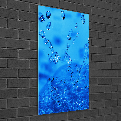 Acrylbild vertikal Wassertropfen