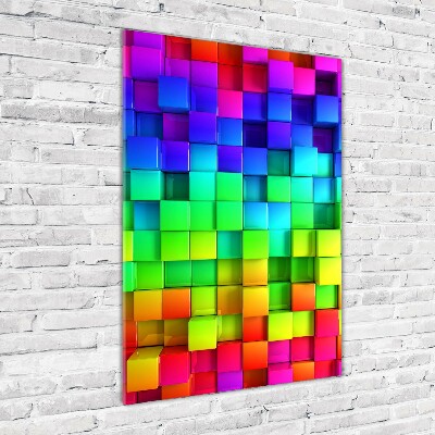 Acrylbild vertikal Bunte Schachteln