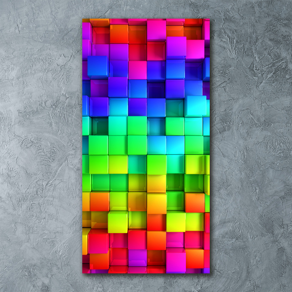 Acrylbild vertikal Bunte Schachteln