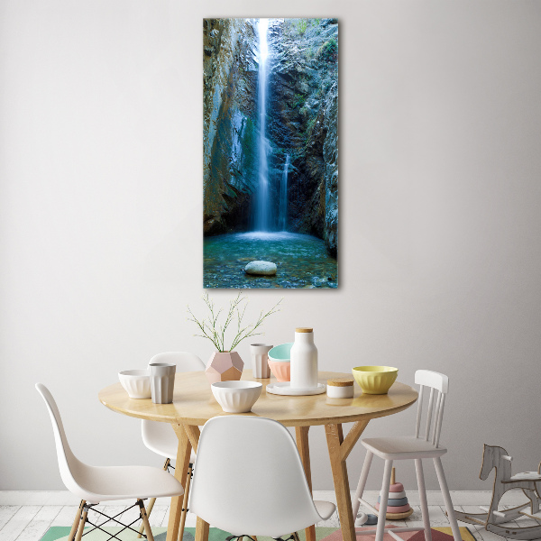 Bild auf Acrylglas vertikal Wasserfall