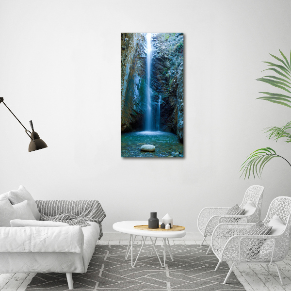 Bild auf Acrylglas vertikal Wasserfall