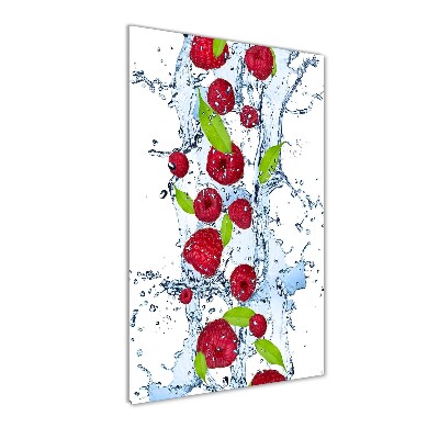 Bild auf Acrylglas vertikal Himbeeren