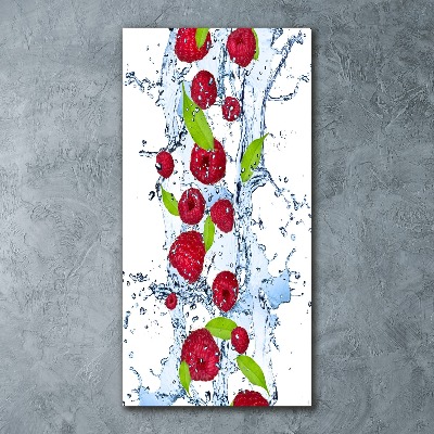 Bild auf Acrylglas vertikal Himbeeren