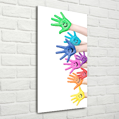 Plexiglasbilder vertikal Bemalte Hände