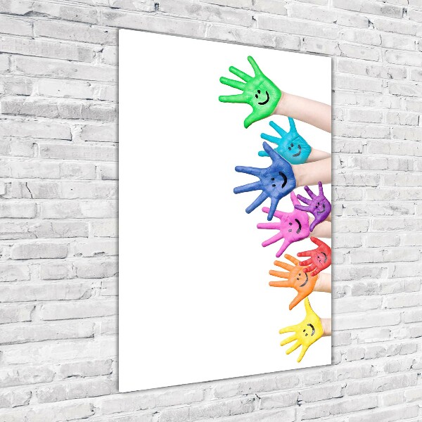 Plexiglasbilder vertikal Bemalte Hände
