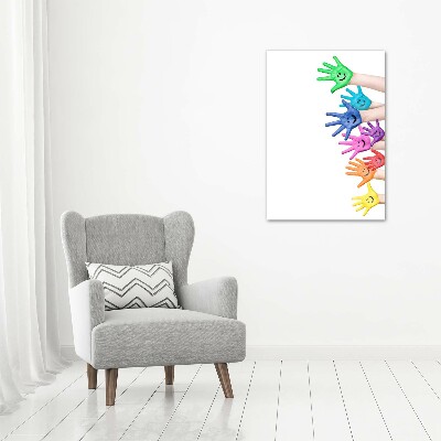 Plexiglasbilder vertikal Bemalte Hände