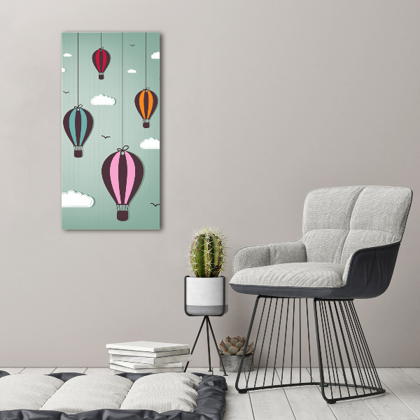 Bild auf Acrylglas vertikal Fliegende Ballons