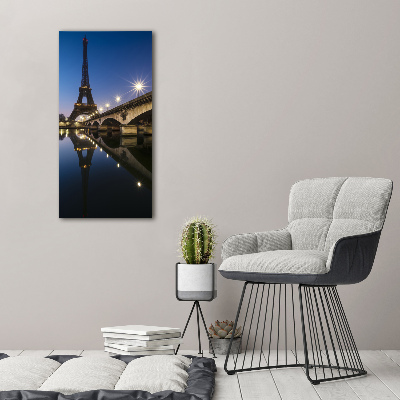 Acrylbild vertikal Eiffelturm Paris