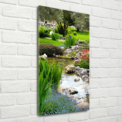 Acrylbild vertikal Asiatischer Garten