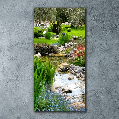 Acrylbild vertikal Asiatischer Garten