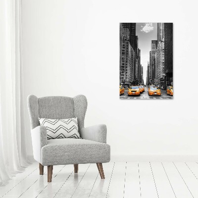 Acrylbild vertikal New Yorker Taxis