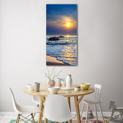Acrylbild vertikal Sunset Beach