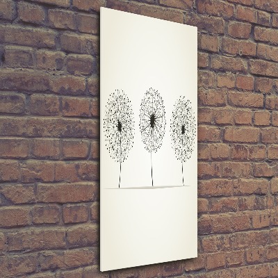 Acrylbild vertikal Löwenzahn