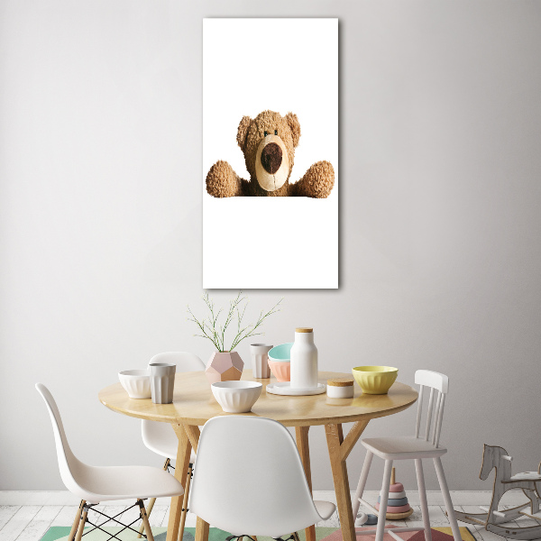 Modernes Acrylbild vertikal Teddybär