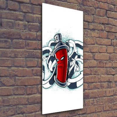 Modernes Acrylbild vertikal Graffiti