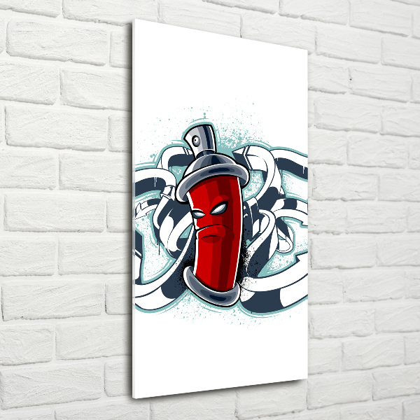 Modernes Acrylbild vertikal Graffiti