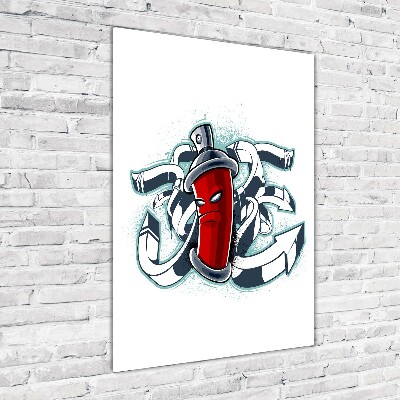 Modernes Acrylbild vertikal Graffiti