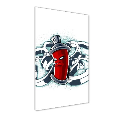 Modernes Acrylbild vertikal Graffiti