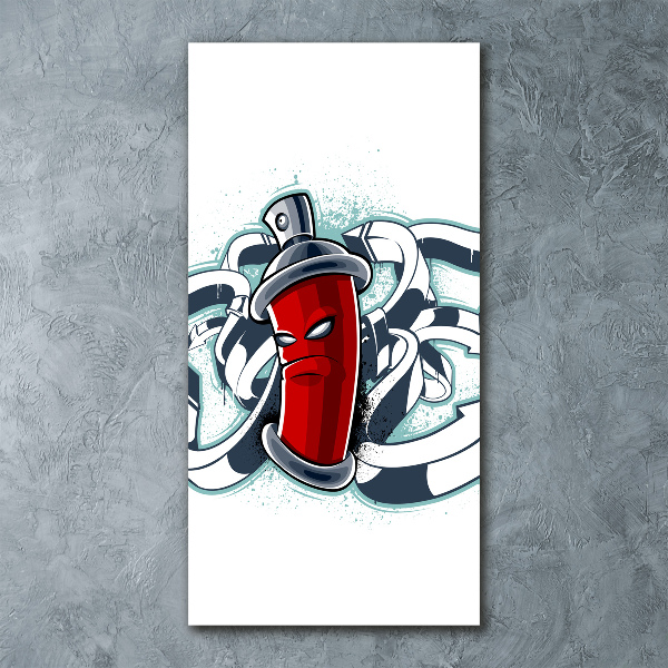 Modernes Acrylbild vertikal Graffiti
