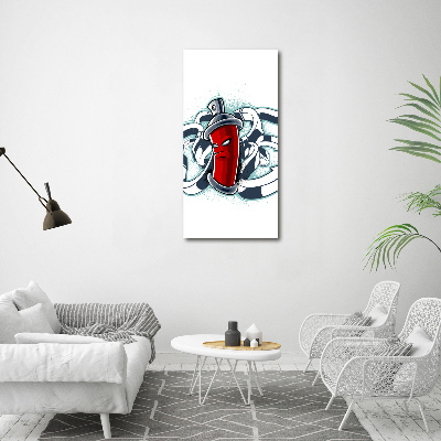 Modernes Acrylbild vertikal Graffiti
