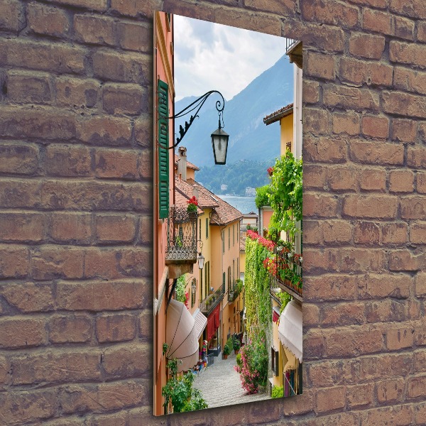 Modernes Acrylbild vertikal Italienische Straßen