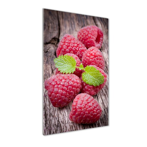 Bild auf Acrylglas vertikal Himbeeren