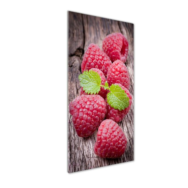 Bild auf Acrylglas vertikal Himbeeren