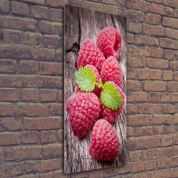 Bild auf Acrylglas vertikal Himbeeren