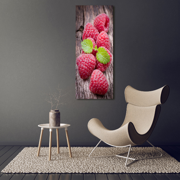 Bild auf Acrylglas vertikal Himbeeren