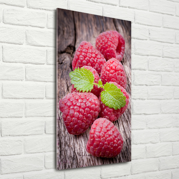 Bild auf Acrylglas vertikal Himbeeren