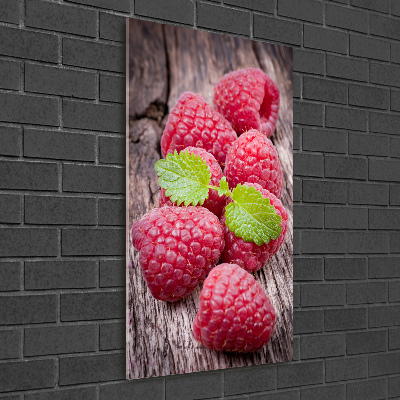 Bild auf Acrylglas vertikal Himbeeren
