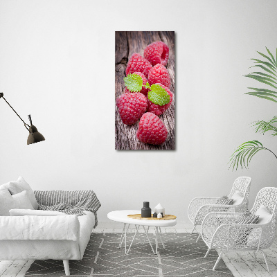 Bild auf Acrylglas vertikal Himbeeren