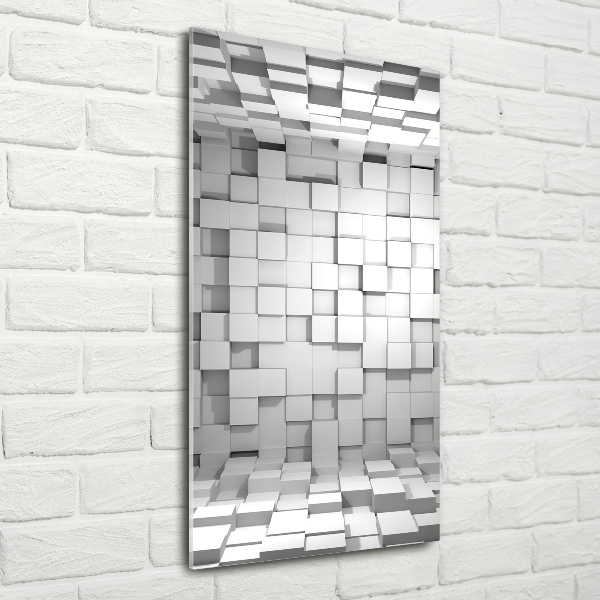 Modernes Acrylbild vertikal Würfel