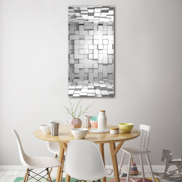 Modernes Acrylbild vertikal Würfel