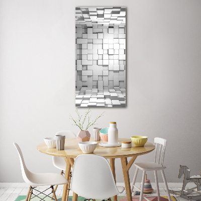 Modernes Acrylbild vertikal Würfel