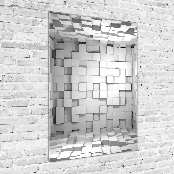 Modernes Acrylbild vertikal Würfel